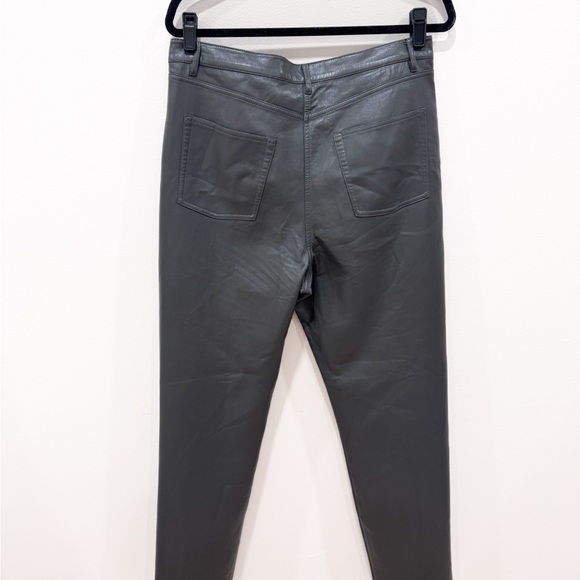 Aritzia Wilfred Melina Gray Vegan Leather Pants Womens size 14 EUC - Picture 7 of 10